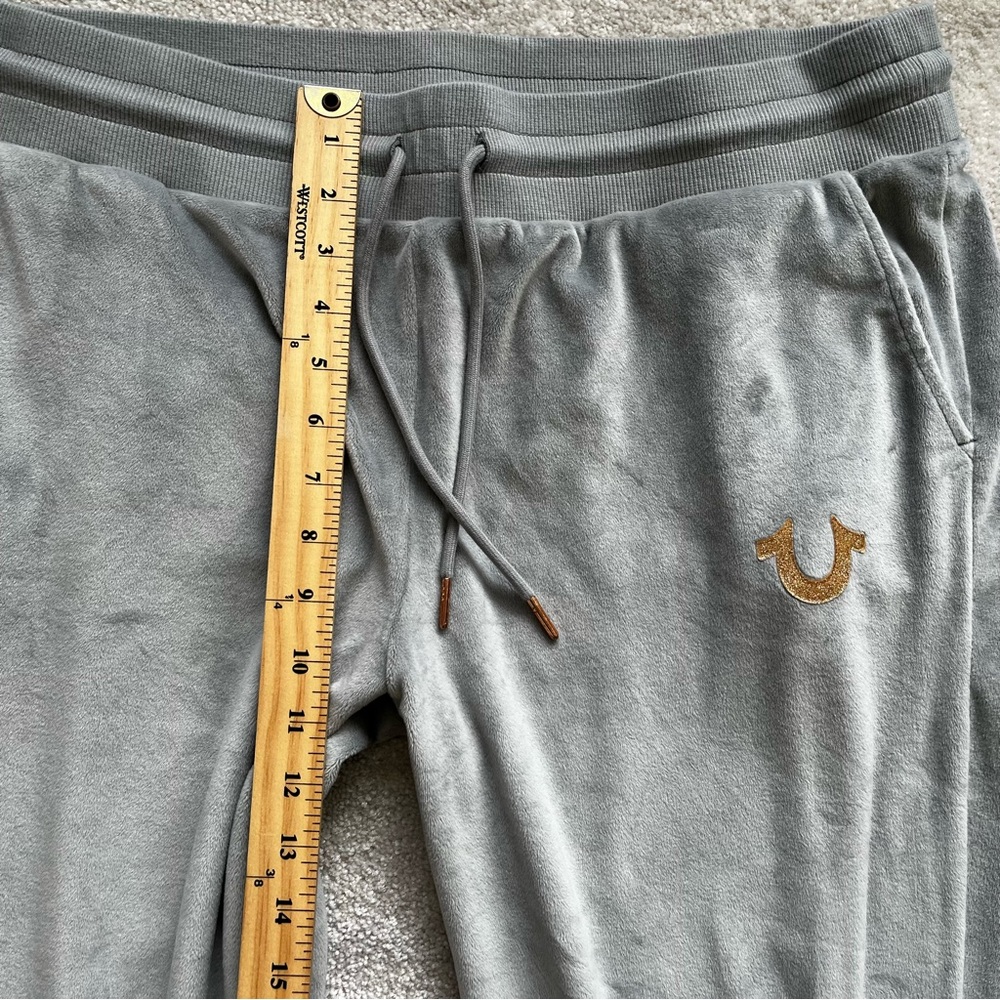 TRUE RELIGION Velour Jogger Womens XL 90s Y2K Comfy Trendy Stylish Sexy - Picture 7 of 9